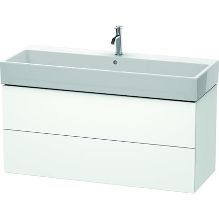 Duravit L-Cube Two Drawer Wall-Mount Vanity Unit White LC627702222